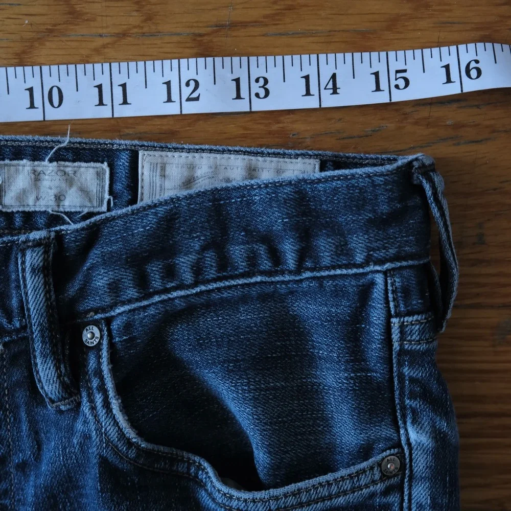 AllSaints Razor Jeans Mens Blue Dark Wash Skinny Fit Indie Sleaze W30 Slim Style
